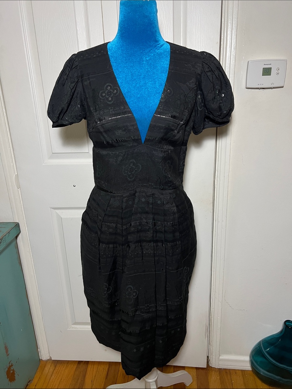 Yigal Azrouel Short Sleeve V Neck Midi Dress Women’s Small